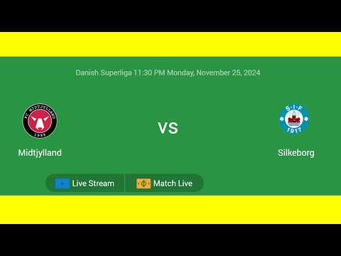 Midtjylland VS Silkeborg | Danish Superliga | Football Live Match Score today