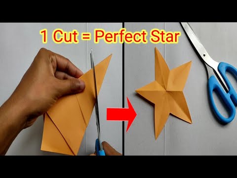 How To Cut a Perfect Star -  Make a Perfect Star with Just A Cut