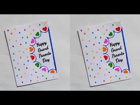 🥰 easy & cute grandparents day card idea at home/how to make grandparents daycard/white papercard