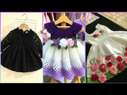 Patrones de vestidos de bebé tejidos a crochet muy bonitos y hechos a mano