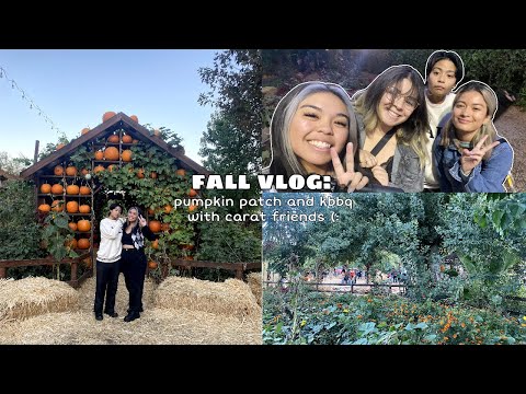 fall vlog🍁: pumpkin patch and kbbq with carat friends