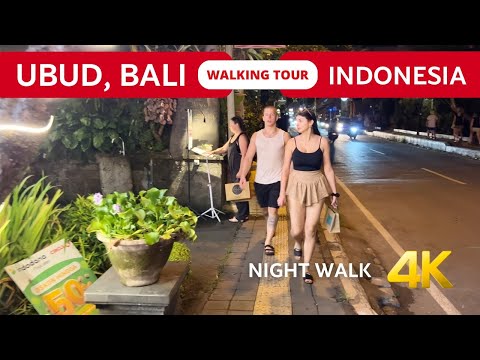 🇮🇩 Ubud Bali Indonesia Night walk 2023