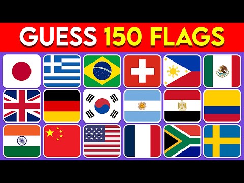 Guess The Country By The Flag Quiz 🚩 | Can You Guess 150 Flags?