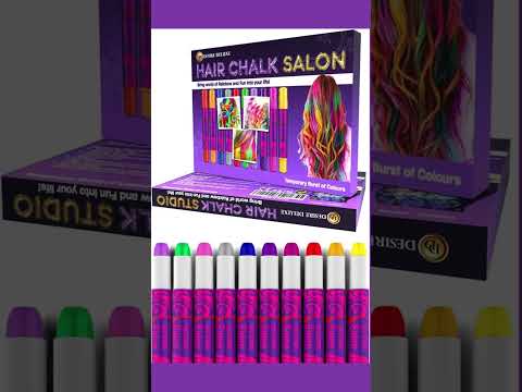 Desire Deluxe Hair Chalk for Girls Makeup Kit of 10 Temporary Colour #kidsgifts #hairchalk #shorts