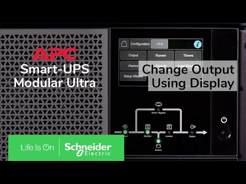 APC Smart-UPS Modular Ultra 5-20kW - How to change UPS output voltage using display