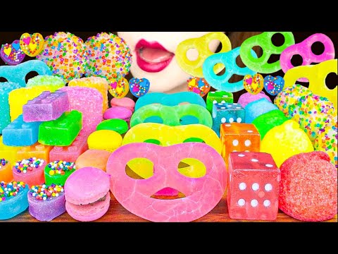 【ASMR】RAINBOW DESSERTS🌈 MUKBANG 먹방 食べる音 EATING SOUNDS NO TALKING