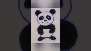 Can you believe it? Panda drawn with just the number 0 Watch and learn #CreativeDrawing #Art #shorts