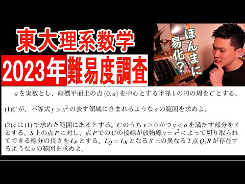 2023年東大理系数学の問題を数学科首席卒が難易度調査【速報】