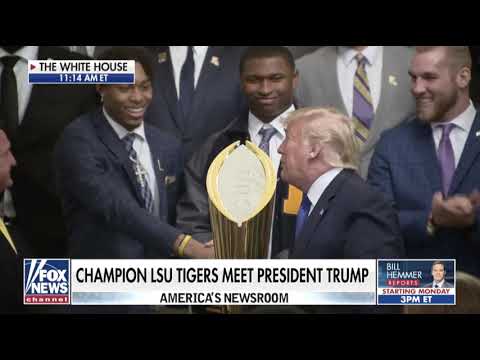 President Trump Welcomes National Champion LSU Tigers to the White House