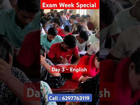 Special Exam Week Day - 3 English #vision #education #shorts #video #exam #study #students #success