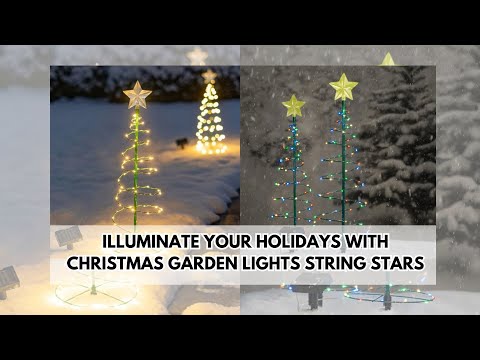 Christmas Garden Lights String Stars