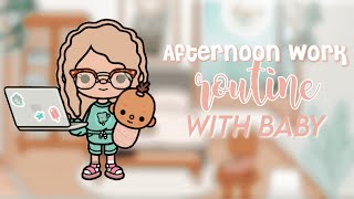 afternoon work routine with baby // aesthetic toca routine