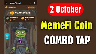 memeFi Daily Combo 2 October | memeFi Secret Code Today 2 October