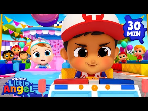 Baby John And Manny Race Toy Cars!!! | Little Angel | Celebrating Diversity