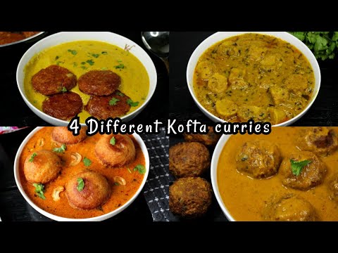 4 DIFFERENT VARIETIES OF KOFTA CURRY 😋 || Veg Kofta recipe || Side dish for chapathi || #Dinner