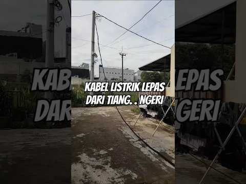 Ngeri ‼ Kabel LISTRIK JATUH #serem #shorts #fyp part 1