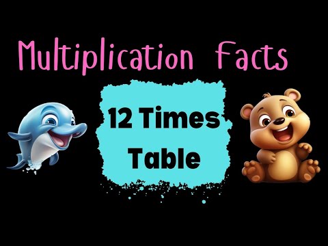 12 Times Table Learning Video | Multiplication Facts Video | Math Flashcards | Multiply By Twelve