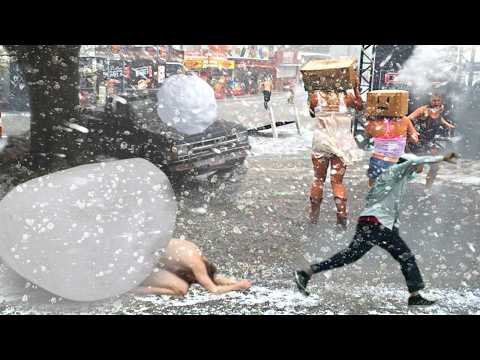 STONES FELL ON CANADA! Unreal hailstorm hits Calgary, Alberta. Hail and thunderstorms.