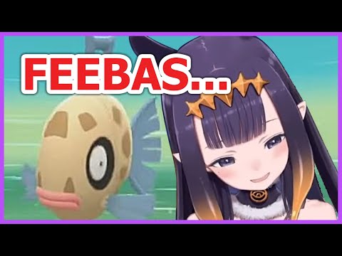 Ina slowly loses it trying to catch Feebas [ Hololive clips ]