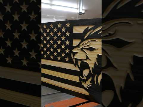 American Flag on CNC Router from Avid CNC