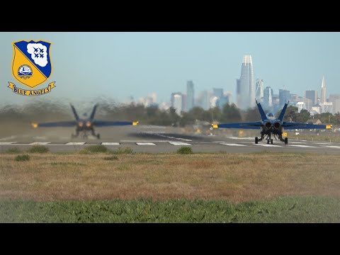 [4K] Blue Angel 7 Departure from Oakland (KOAK)