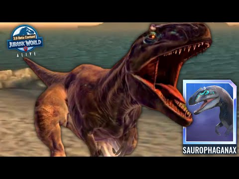 SAUROPHAGANAX Omega Level 30- FIRST LOOK! Jurassic World Alive beta