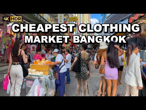 🇹🇭 4K HDR | The Cheapest Clothing Markets In BANGKOK 2023 | Pratunam Market