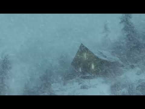 Sleep to a Snowstorm and Howling Wind Ambience | Gentle Outdoor Breeze for Relaxation & Sleep