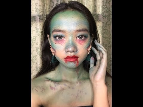 Evil Mermaid Halloween Makeup Creation 2019 | Juliana Alba