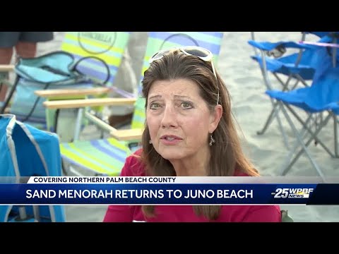 Sand Menorah Juno Beach