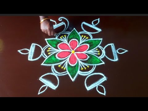 easy muggulu for beginners|| padi kolam designs|| simple rangoli designs 5 to3 dots #diwalirangoli