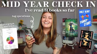 i’ve read 51 books so far! (storygraph statistics, midyear freakout tag, & wrap up) 💌📚