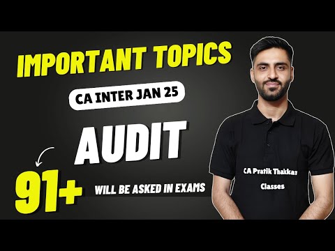 AUDIT IMPORTANT TOPICS CA INTER JAN 25 IMPORTANT CHAPTERS & IMPORTANT QUESTIONS