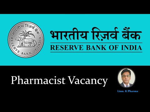 Pharmacist Vacancy in Reserve Bank of India (RBI)