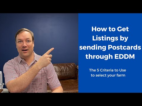 Getting Listings with EDDM Postcards 5 Things to Consider when Picking an area to Farm