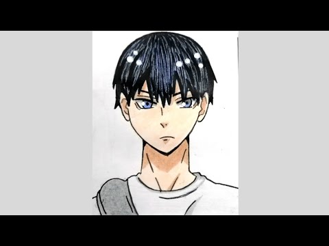 Drawing Kageyama from Haikyuu #shorts #artsyfam #trending #viral #anime #kageyama #hinata #short