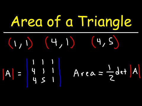 How To Find The Area of a Triangle Using Matrices and Determinants