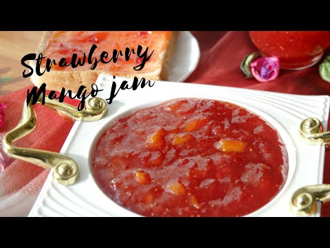 Homemade strawberry mango jam