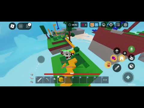 BEATING A HACKER IN BEDWARS 5V5 ON MOBILE    #roblox #robloxbedwars