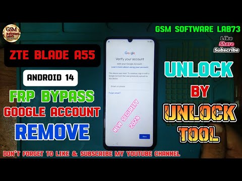 BOOM!! ZTE Blade A55 (Z2450) FRP Bypass|Google Account Remove  One Click with Unlock Tool|Android 14