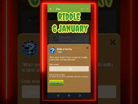 Riddle Of The Day Zoo 6 January | Zoo Riddle Of The Day 6 January | Riddle Of The Day Code Zoo