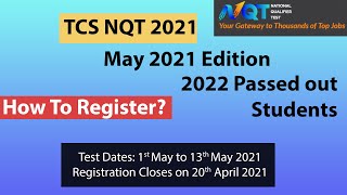 How to register for TCS NQT 2021 | TCS NQT 2022 Batch