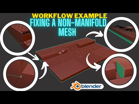 Fixing a non-manifold mesh in Blender - A workflow example