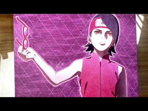 Drawing Sarada Uchiha