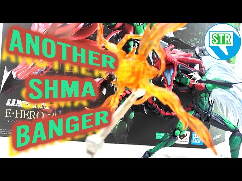 S.H. MonsterArts Elemental Hero Flame Wingman UNBOXING