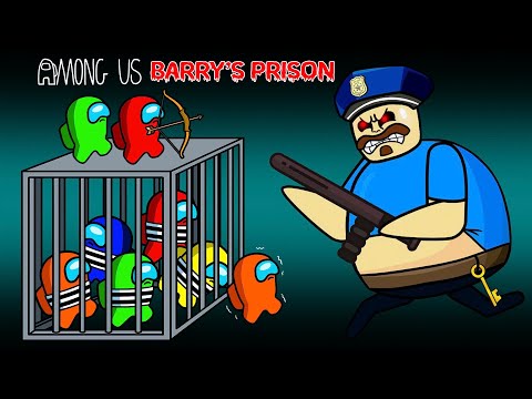 Among Us Escape from BARRY PRISON'S Characters | ROBLOX | Among Us Animation