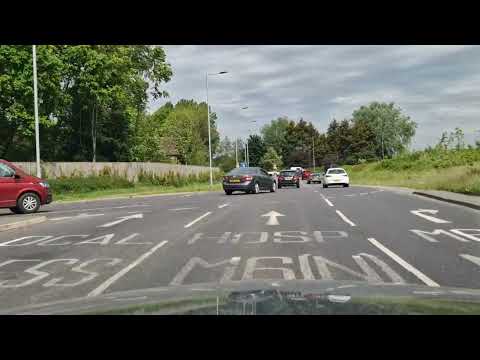 Crewe Green Roundabout from Sandbach A534 5th Exit to Leighton Hospital, Crewe Driving Test Route