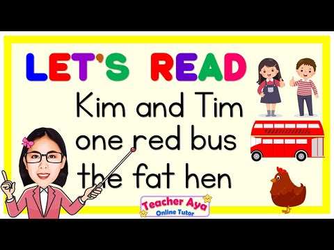 CVC PHRASES | LET'S READ | Reading Lesson for Kids | Practice Reading | Teacher Aya Online Tutor