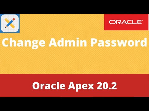 change admin password oracle apex 20.2