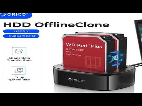 ORICO Dual Bay HDD Docking Station with Offline Clone SATA to USB 3.0 HDD Clone